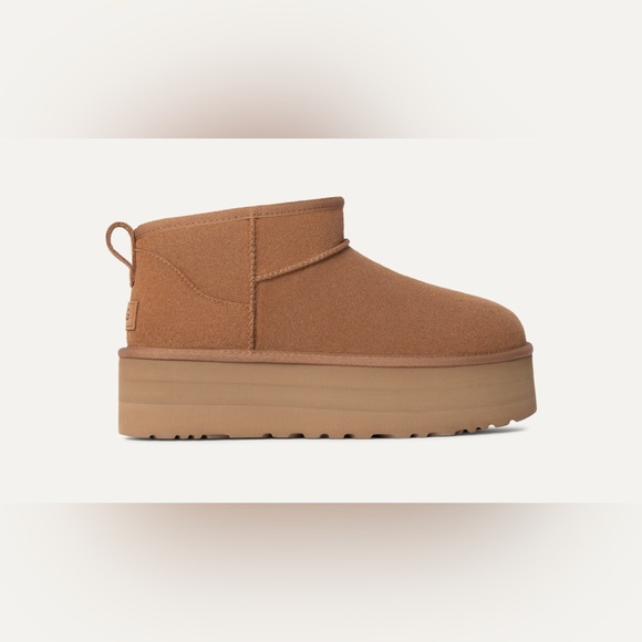NEW UGG Classic Ultra Mini Platform - Chestnut - Picture 1 of 8